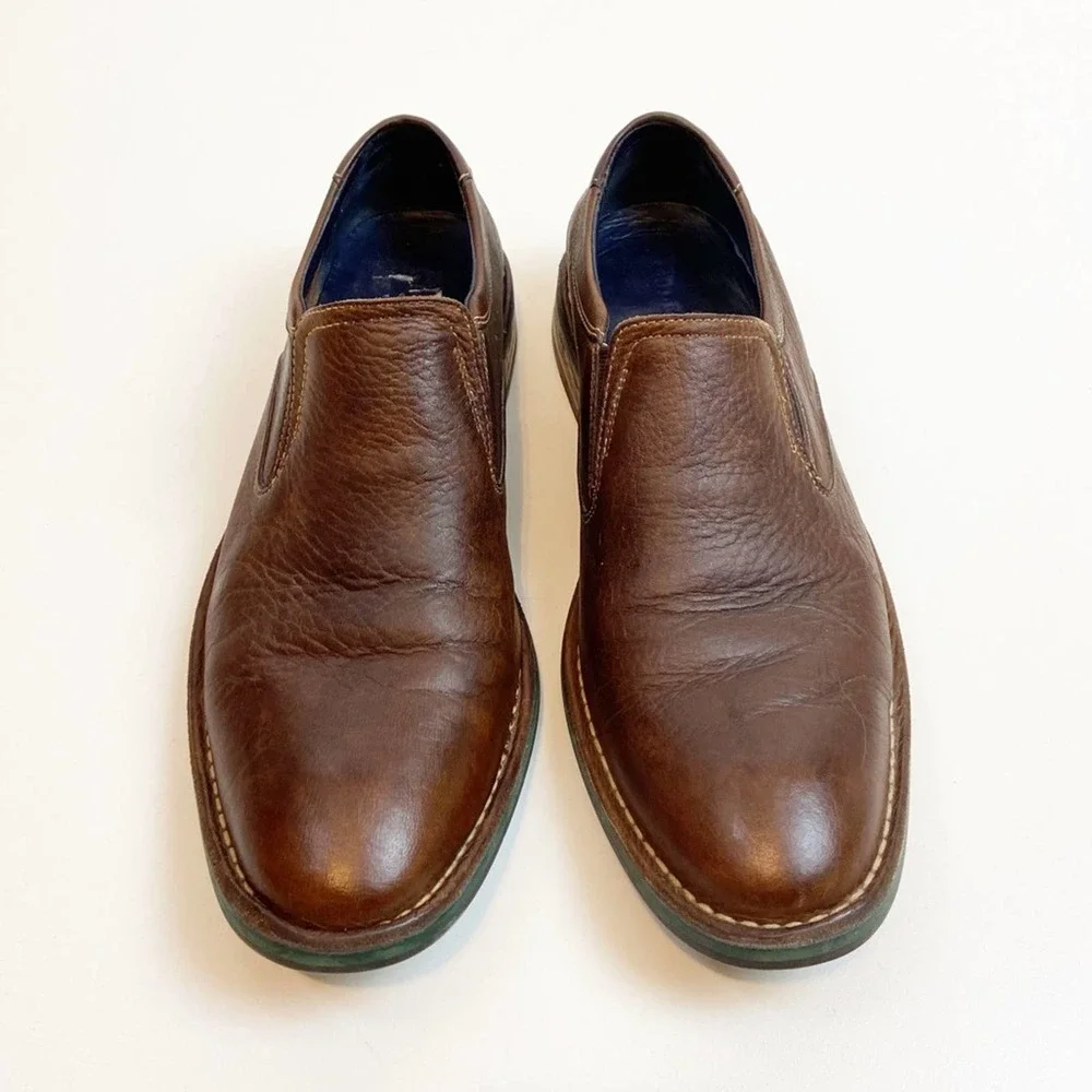 Cole Haan Brown Leather Slip-On Loafers